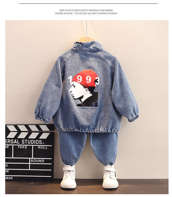 Boys Spring Clothing New Clothes Fashionable Handsome Children'S Clothing