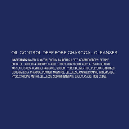 Biore Deep Pore Charcoal Face Wash for Oily Skin, 11.45 Fl Oz | Daily Facial Cleanser, Removes Dirt & Makeup, Charcoal Formula, Deep Pore Cleansing, Value Size
