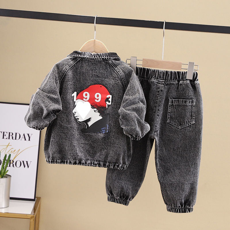 Boys Spring Clothing New Clothes Fashionable Handsome Children'S Clothing