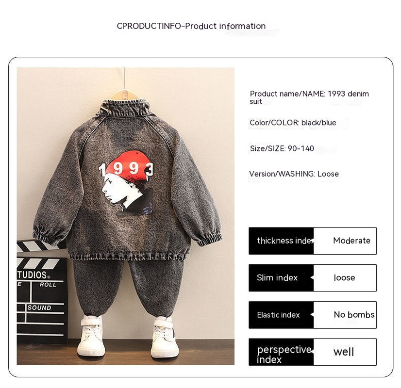 Boys Spring Clothing New Clothes Fashionable Handsome Children'S Clothing