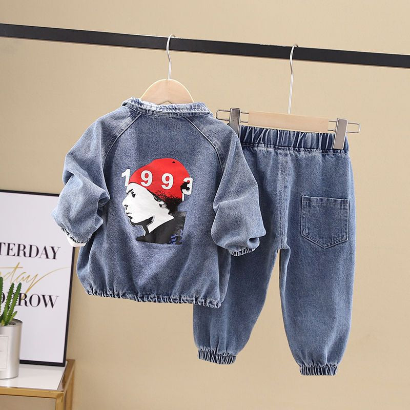 Boys Spring Clothing New Clothes Fashionable Handsome Children'S Clothing