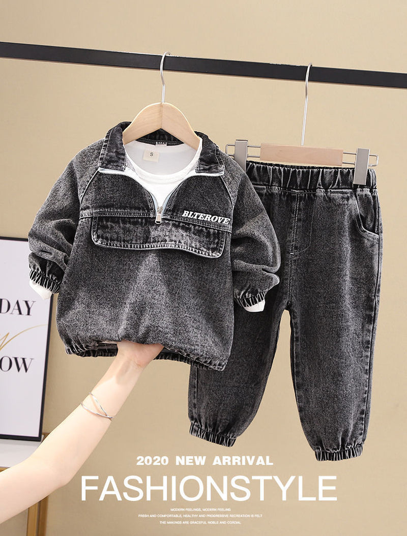 Boys Spring Clothing New Clothes Fashionable Handsome Children'S Clothing