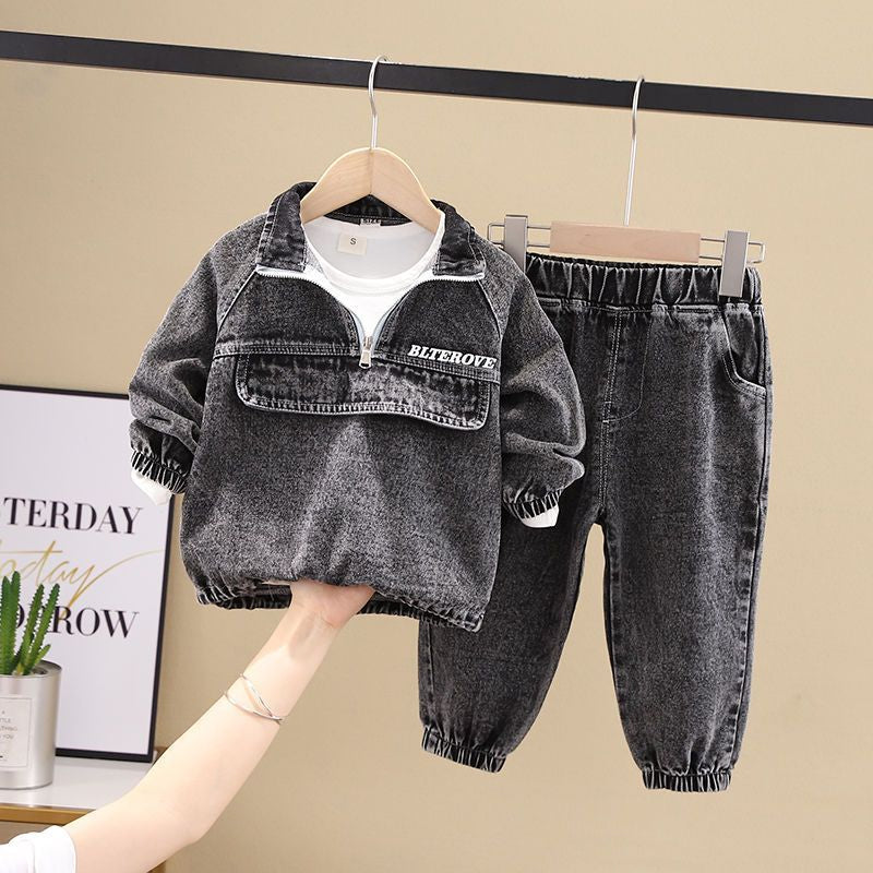 Boys Spring Clothing New Clothes Fashionable Handsome Children'S Clothing