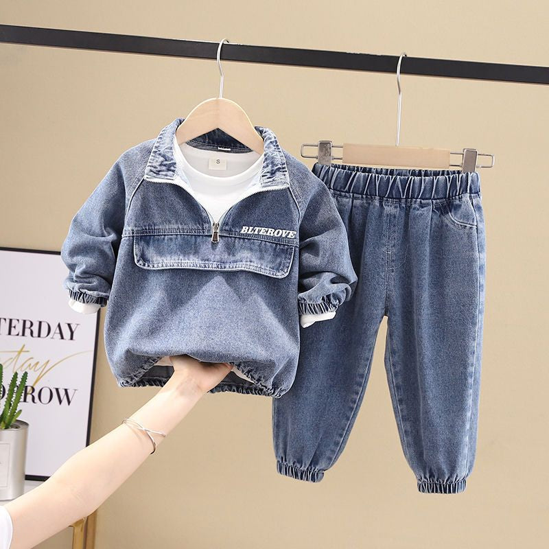 Boys Spring Clothing New Clothes Fashionable Handsome Children'S Clothing