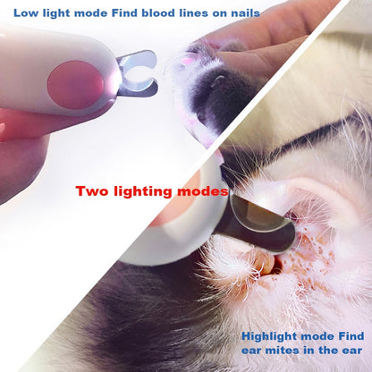 Professional Pet Nail Clipper with LED Light