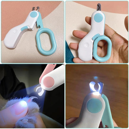 Professional Pet Nail Clipper with LED Light