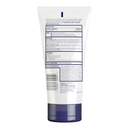Biore Pore Unclogging Scrub with Salicylic Acid, Oil Free, 5 Oz | Removes Excess Dirt & Oils, Deep Exfoliation, Clears Congestion, Smooth Texture, Fresh Clean Finish