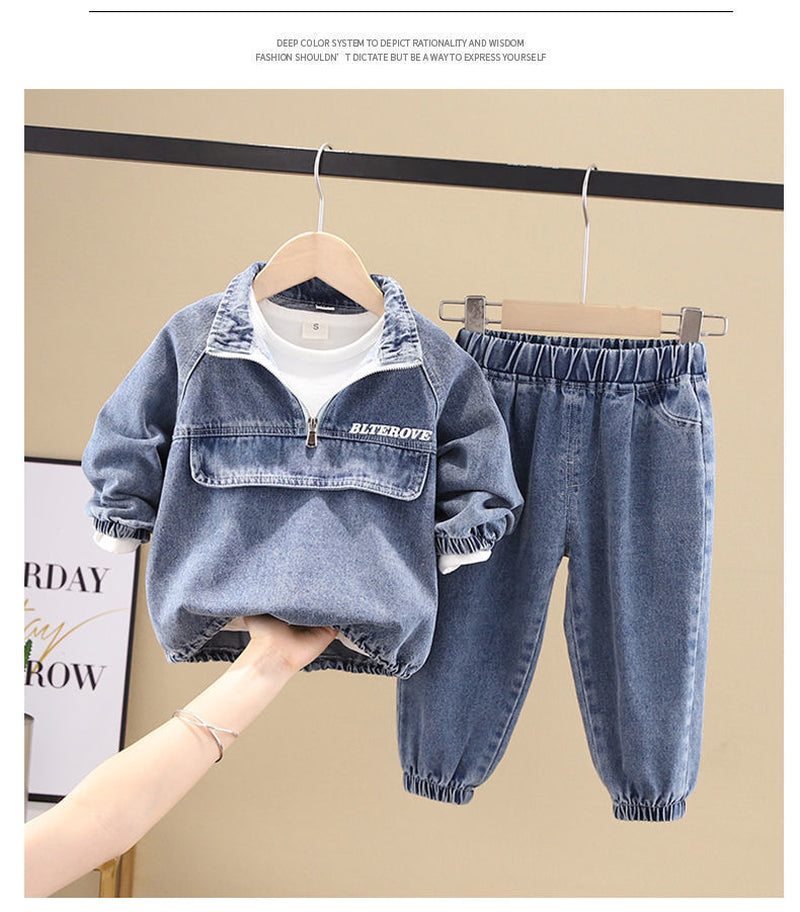 Boys Spring Clothing New Clothes Fashionable Handsome Children'S Clothing